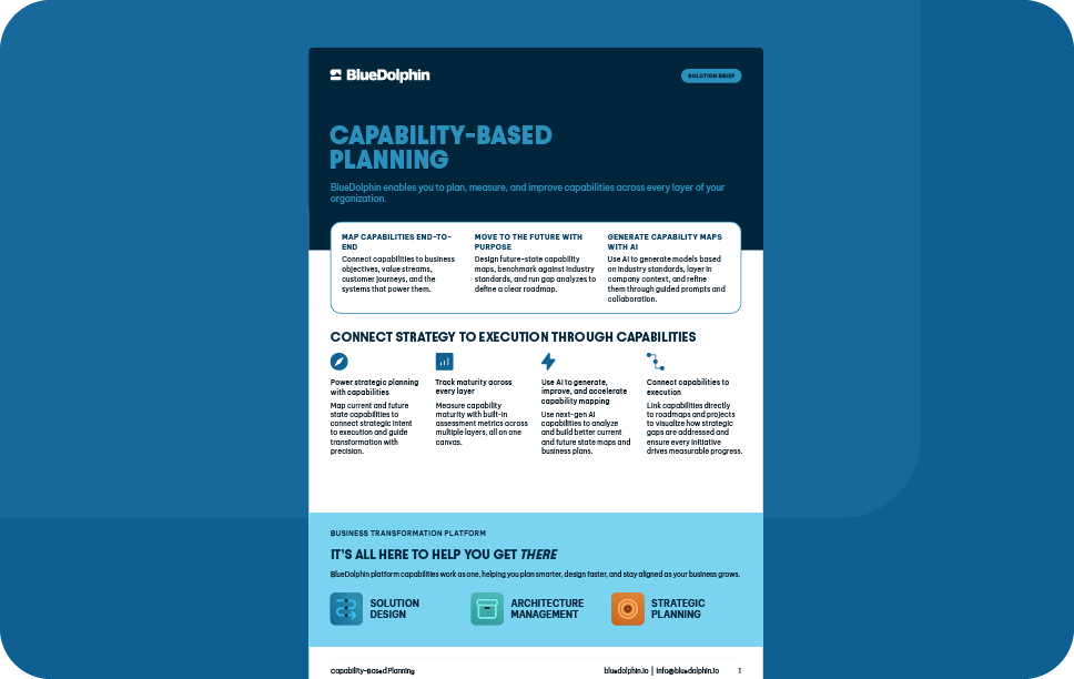 Capability Based Planning Solution Brief | BlueDolphin